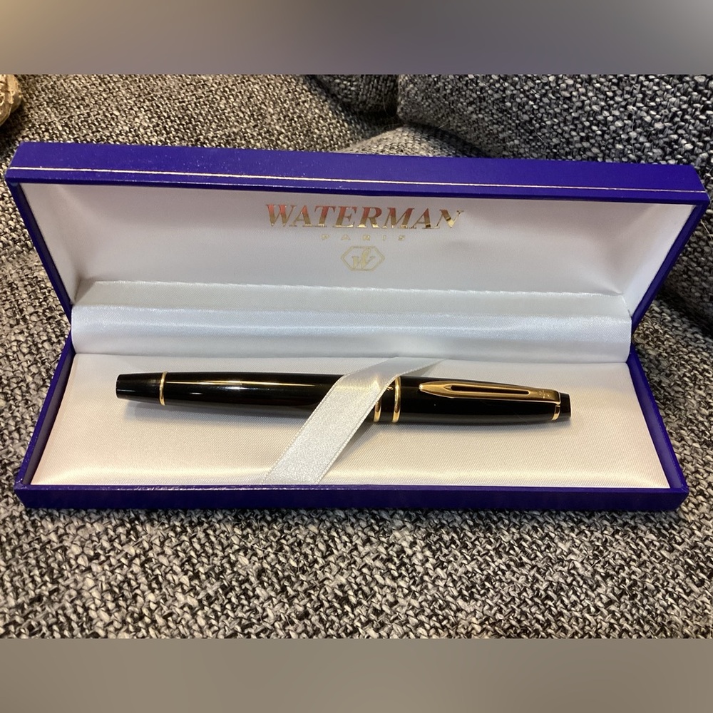 Classic Waterman Black Paris Pen in Case
